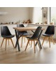 Τραπεζαρία με Καρέκλες Gaston μαύρο και Τραπέζι Zeryin oak 110x70x75εκ Σετ 5τεμ Υλικό: MELAMINE CHIPBOARD-METAL-PP 200-001524