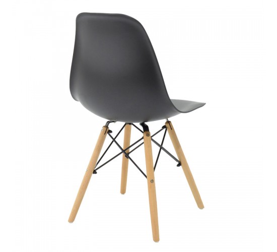 Τραπεζαρία με Καρέκλες Julita μαύρο και Τραπέζι Polkan oak 120x60x73εκ Σετ 5τεμ Υλικό: MELAMINE CHIPBOARD-METAL-PP 200-001527