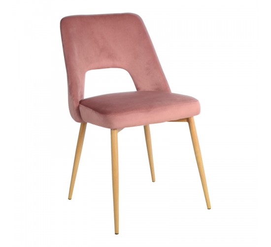 Τραπεζαρία με Καρέκλες Murde Σάπιο Μήλο  και Τραπέζι Antoro γυαλί Φ100x75εκ Σετ 5τεμ Υλικό: FABRIC-  GLASS - METAL 200-001539