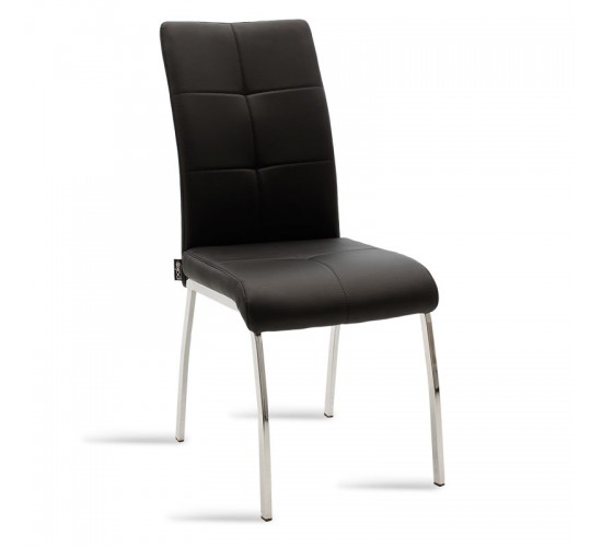 Τραπεζαρία με Καρέκλες Ariadne Μαύρο και Τραπέζι Antoro γυαλί Φ100x75εκ Σετ 5τεμ Υλικό: FABRIC-  GLASS - METAL 200-001569