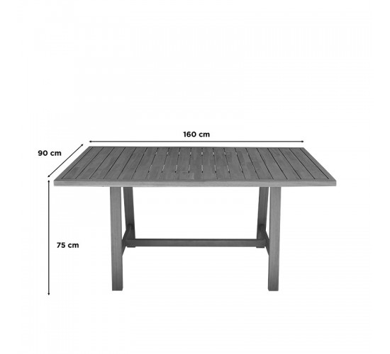 Τραπεζαρία Malibu μασίφ ξύλο ακακίας 160x90x75εκ Σετ 5τεμ Υλικό: SOLID ACACIA WOOD 200-001595