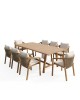 Τραπεζαρία Malibu Σετ 9τεμ μασίφ ξύλο ακακίας 180x90x75εκ Υλικό: SOLID ACACIA WOOD 200-001619