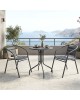 Τραπεζαρία Vergo Tade σετ 3τεμ ανθρακί μέταλλο Φ60x70εκ Υλικό: METAL 200-001635