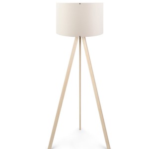 Φωτιστικό δαπέδου PWL-1060 Ε27 φυσικό-κρεμ Φ38x140εκ Υλικό: MDF - FABRIC 202-000007