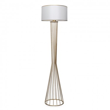 Φωτιστικό δαπέδου Firdo Ε27 χρυσό-λευκό Φ38x155εκ Υλικό: FABRIC - METAL 202-000012