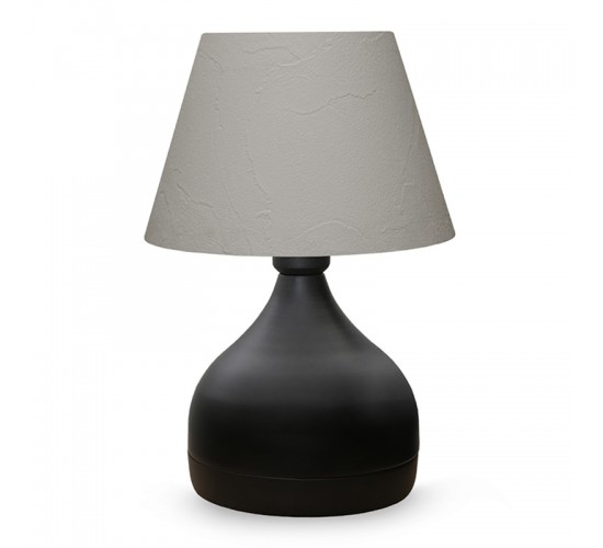 Επιτραπέζιο φωτιστικό PWL-1068 Ε27 μαύρο-γκρι λευκό Φ22x32εκ Υλικό: METAL - FABRIC 202-000022