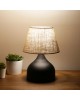 Επιτραπέζιο φωτιστικό PWL-1068 Ε27 γιούτα μαύρο-μπεζ Φ22x32εκ Υλικό: METAL - JUTE 202-000024