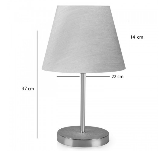 Επιτραπέζιο φωτιστικό PWL-1074 Ε27 μπεζ-χρυσό Φ22x37εκ Υλικό: METAL - PVC 202-000036