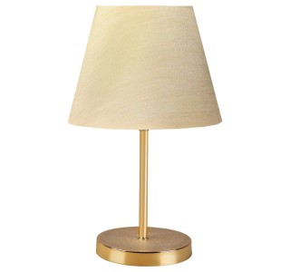 Επιτραπέζιο φωτιστικό PWL-1074 Ε27 μπεζ-χρυσό Φ22x37εκ Υλικό: METAL - PVC 202-000036