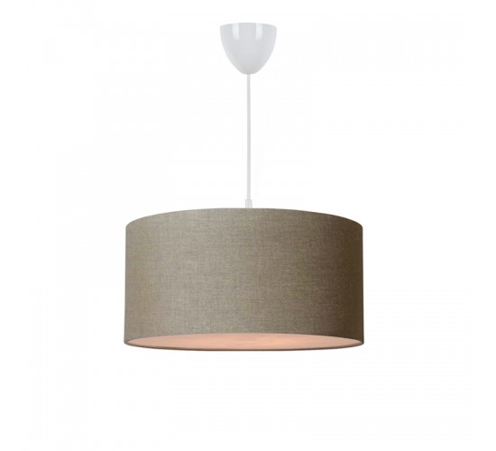 Φωτιστικό οροφής μονόφωτο PWL-1091 Ε27 άμμου-μπεζ Φ38x21εκ Υλικό: FABRIC 202-000066