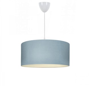 Φωτιστικό οροφής μονόφωτο PWL-1091 Ε27 σιέλ Φ38x21εκ Υλικό: FABRIC 202-000070