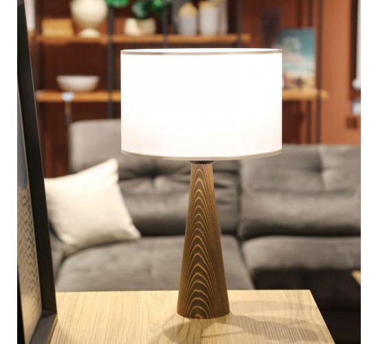 Επιτραπέζιο φωτιστικό Kalito ivory-καφέ Φ24x45εκ 202-000112