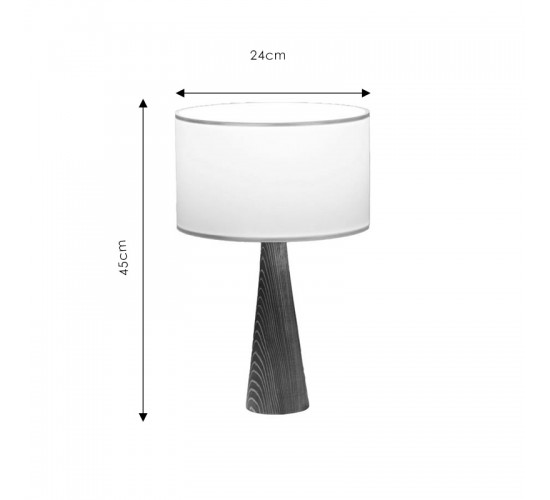 Επιτραπέζιο φωτιστικό Kalito ivory-καφέ Φ24x45εκ 202-000112