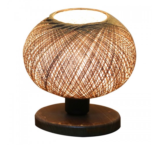 Επιτραπέζιο φωτιστικό Povilia μπεζ-μαύρο Φ20x30εκ Υλικό: PP - WOOD 202-000113