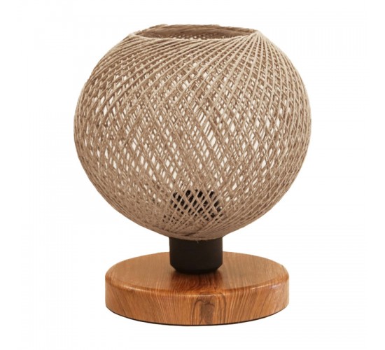 Επιτραπέζιο φωτιστικό Povilia μπεζ-μαύρο Φ20x30εκ Υλικό: PP - WOOD 202-000113