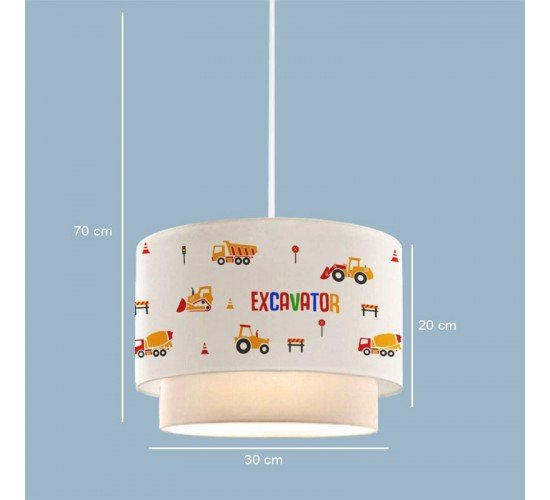 Παιδικό φωτιστικό οροφής Jannah πολύχρωμο Φ30x70εκ Υλικό: PVC 202-000123