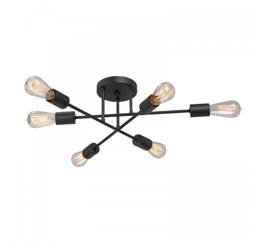 Φωτιστικό οροφής Amsterindast μέταλλο σε μαύρο χρώμα 60x25εκ Υλικό: METAL 202-000133