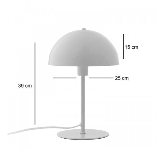 Επιτραπέζιο φωτιστικό Desker Ε27 μεταλλικό- κρέμ Φ25x39εκ Υλικό: METAL 202-000138