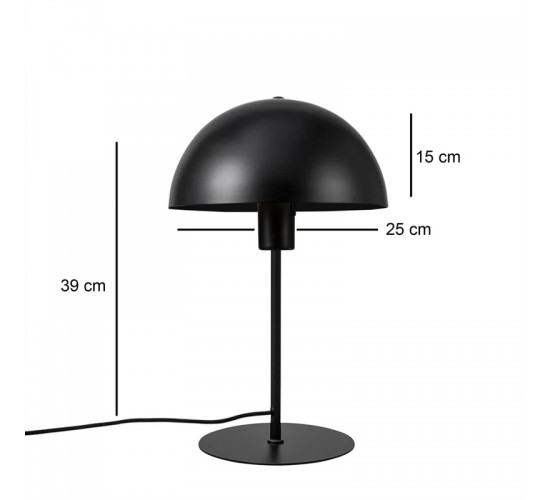 Επιτραπέζιο φωτιστικό Desker Ε27 μεταλλικό- μαύρο Φ25x39εκ Υλικό: METAL 202-000139