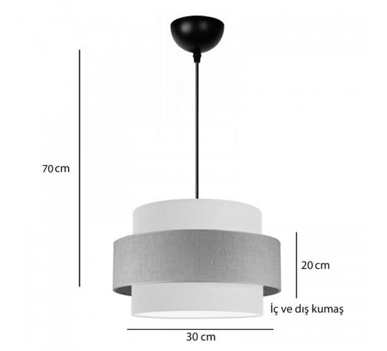 Φωτιστικό οροφής Fozy ύφασμα σε κρέμα-φυσικό απόχρωση Φ30x22εκ Υλικό: FABRIC - PVC - JUTE 202-000148