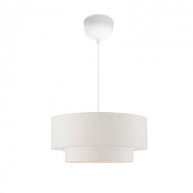 Φωτιστικό οροφής Sombre ύφασμα σε λευκό χρώμα Φ30x15εκ Υλικό: FABRIC - PVC 202-000149