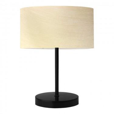 Επιτραπέζιο φωτιστικό Roojee Ε27 σε μπεζ-μαύρο απόχρωση Φ24x37εκ Υλικό: Fabric - Pvc - Metal - Plastic 202-000158