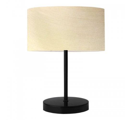 Επιτραπέζιο φωτιστικό Roojee Ε27 σε μπεζ-μαύρο απόχρωση Φ24x37εκ Υλικό: Fabric - Pvc - Metal - Plastic 202-000158