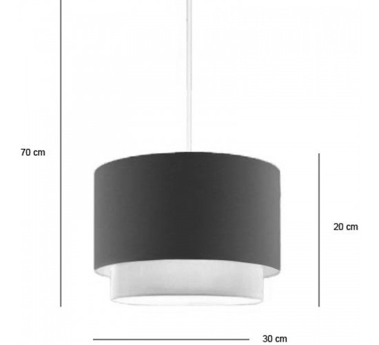 Φωτιστικό οροφής Rufio Ε27 σε μπεζ-καφέ απόχρωση Φ50x20εκ Υλικό: PVC - FABRIC 202-000161