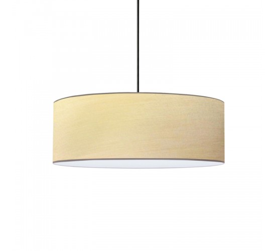 Φωτιστικό οροφής Rufio Ε27 σε μπεζ-καφέ απόχρωση Φ50x20εκ Υλικό: PVC - FABRIC 202-000161