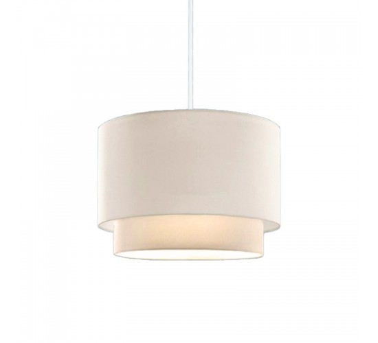 Φωτιστικό οροφής Tachi Ε27 ύφασμα-pvc σε κρεμ απόχρωση Φ30x20εκ Υλικό: PVC - FABRIC 202-000164