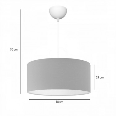 Φωτιστικό οροφής μονόφωτο PWL-1091 Ε27 σε μπεζ απόχρωση Φ38x21εκ Υλικό: FABRIC - PVC 202-000166