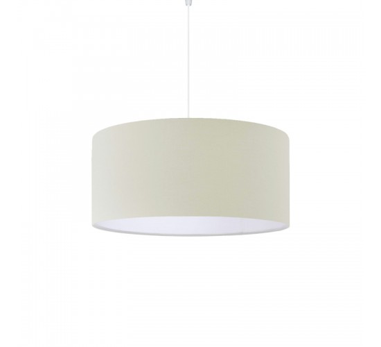Φωτιστικό οροφής μονόφωτο PWL-1091 Ε27 σε κρέμα απόχρωση Φ38x21εκ Υλικό: FABRIC - PVC 202-000167