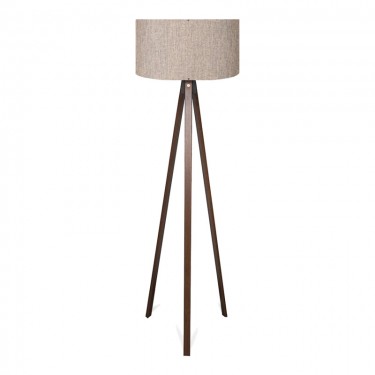 Φωτιστικό δαπέδου PWL-1059 Ε27 σε άμμου/μπεζ-καρυδί απόχρωση Φ38x140εκ Υλικό: MDF - FABRIC - PVC 202-000171