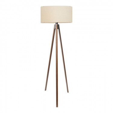 Φωτιστικό δαπέδου PWL-1059 Ε27 σε κρέμα-καρυδί απόχρωση Φ38x140εκ Υλικό: MDF - FABRIC - PVC 202-000172