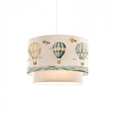 Παιδικό φωτιστικό οροφής Balon σε κρέμα απόχρωση Φ30x20εκ Υλικό: PVC - FABRIC 202-000174