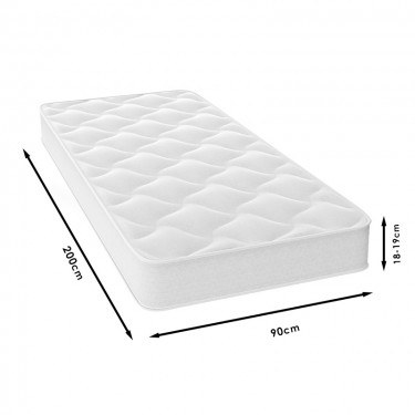 Στρώμα Fix Pad Chic Strom μονής όψης 18-19cm 90x200εκ Υλικό: BONNEL SPRING - FOAM  - FABRIC PLP 207-000002