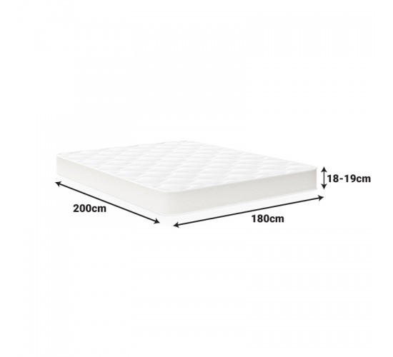 Στρώμα Snooz Chic Strom διπλής όψης 18-19cm 180x200εκ Υλικό: 96 Bonel Springs per square 2.3mm thick- FOAM  - FABRIC 207-000028