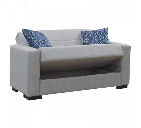 Kαναπές κρεβάτι Vox 2θέσιος ύφασμα γκρι 148x77x80εκ Υλικό: FABRIC - SPRING - POPLAR WOOD 213-000002