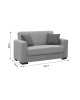 Kαναπές κρεβάτι Vox 2θέσιος ύφασμα γκρι 148x77x80εκ Υλικό: FABRIC - SPRING - POPLAR WOOD 213-000002