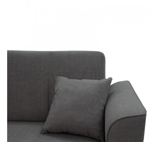 Kαναπές κρεβάτι Asma 3θέσιος ύφασμα γκρι 217x76x85εκ Υλικό: FABRIC - SPRING - POPLAR WOOD 213-000007