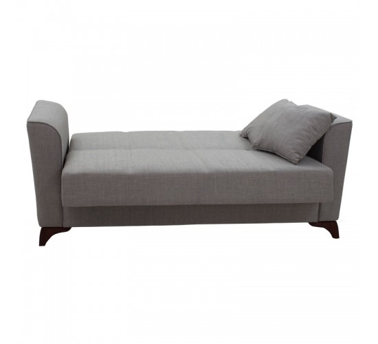 Kαναπές κρεβάτι Asma 2θέσιος ύφασμα γκρι 156x76x85εκ Υλικό: FABRIC - SPRING - POPLAR WOOD 213-000008