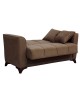 Kαναπές κρεβάτι Asma 2θέσιος ύφασμα βελουτέ μπεζ-μόκα 156x76x85εκ Υλικό: FABRIC - SPRING - POPLAR WOOD 213-000010