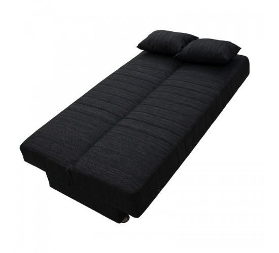 Kαναπές κρεβάτι Romina 3θέσιος ύφασμα ανθρακί 180x75x80εκ Υλικό: FABRIC - SPRING - POPLAR WOOD 213-000013