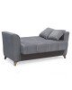Kαναπές κρεβάτι Asma 2θέσιος βελουτέ γκρι ποντικί 156x76x85εκ Υλικό: VELVET- SPRING - POPLAR WOOD 213-000021