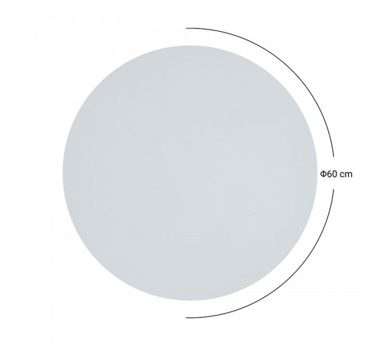 Επιφάνεια τραπεζιού Melody HPL λευκό μαρμάρου Φ60εκ πάχους 12mm Υλικό: HPL 215-000004