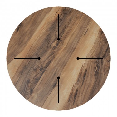 Επιφάνεια τραπεζιού Noble HPL καρυδί Φ60εκ πάχους 12mm Υλικό: HPL 215-000010