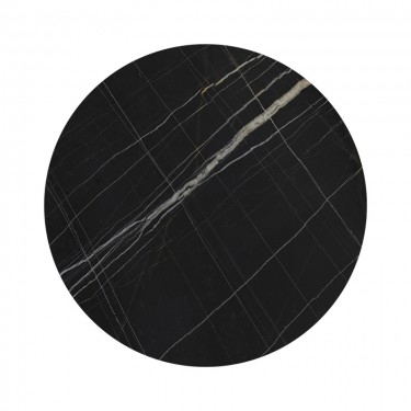 Επιφάνεια τραπεζιού Relian HPL μαύρο όψη μαρμάρου Φ60εκ πάχους 12mm Υλικό: HPL 215-000054