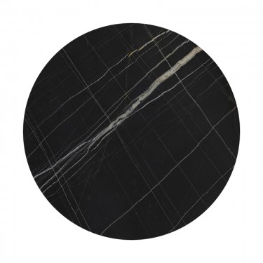 Επιφάνεια τραπεζιού Relian HPL μαύρο όψη μαρμάρου Φ69εκ πάχους 12mm Υλικό: HPL 215-000055