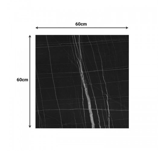 Επιφάνεια τραπεζιού Relian HPL μαύρο όψη μαρμάρου 60x60εκ πάχους 12mm Υλικό: HPL 215-000057