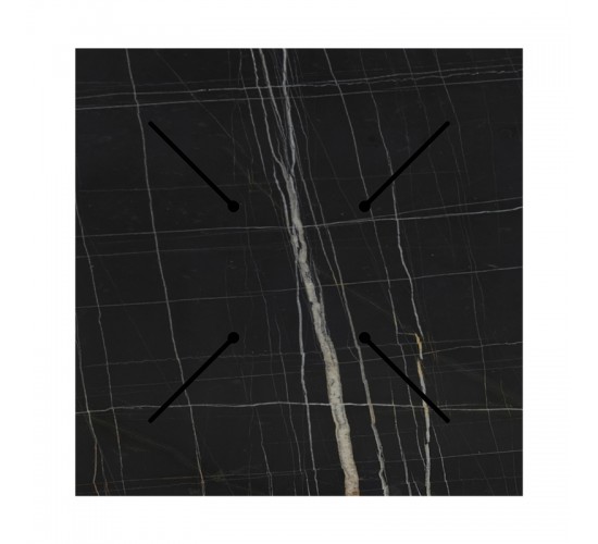 Επιφάνεια τραπεζιού Relian HPL μαύρο όψη μαρμάρου 70x70εκ πάχους 12mm Υλικό: HPL 215-000058